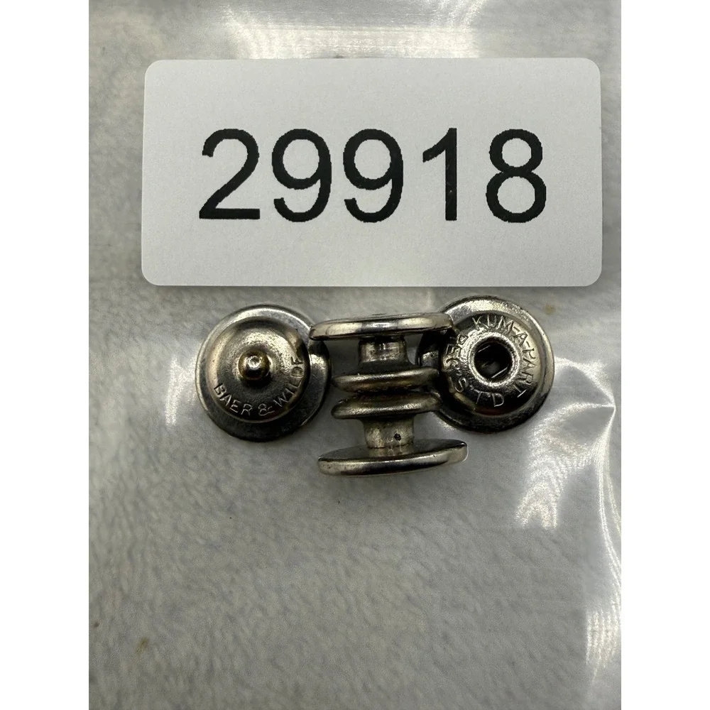 Vintage Baer & Wilde Kum-A-Part Cufflinks Silver Tone Art Deco Snap